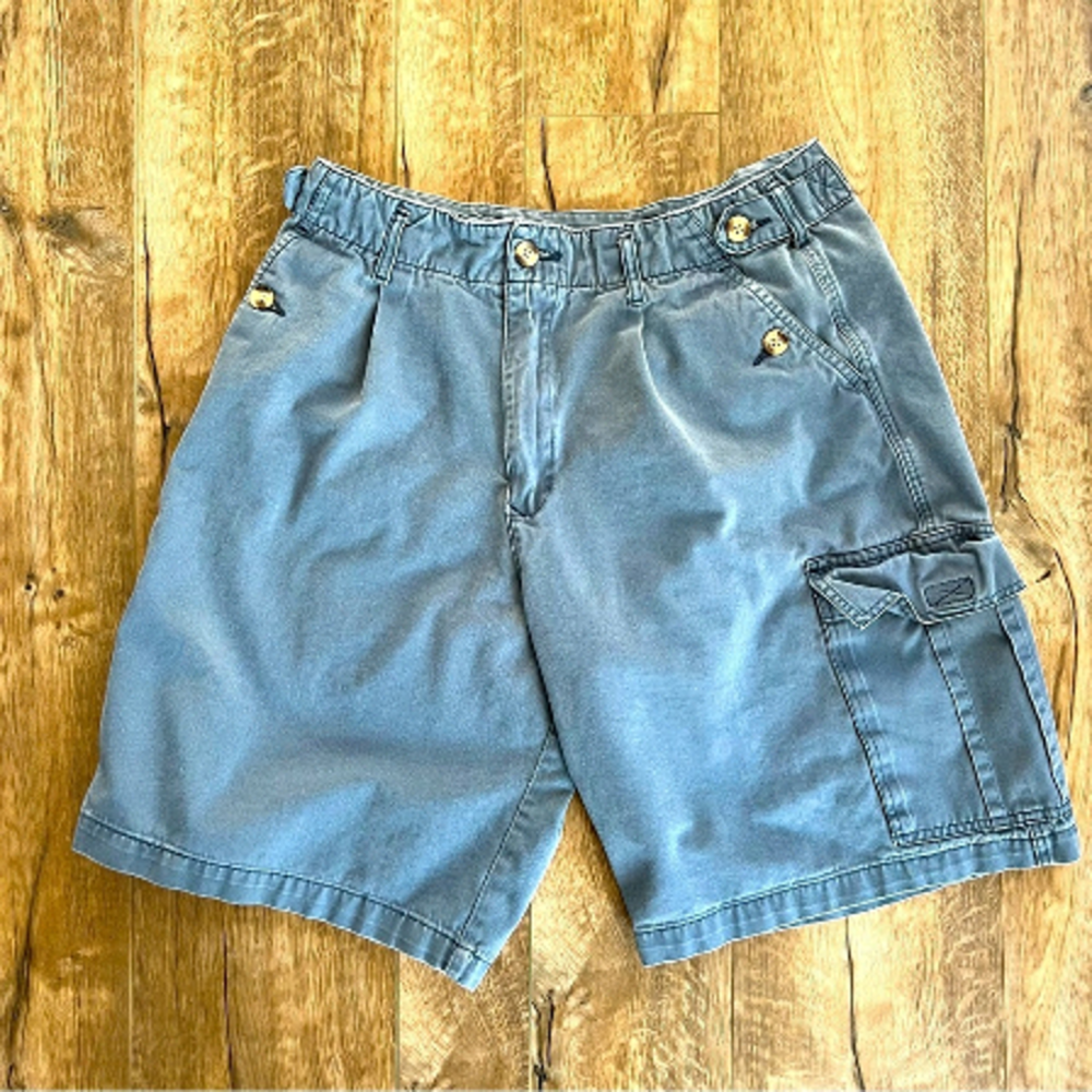 Men's Blue Cargo Shorts